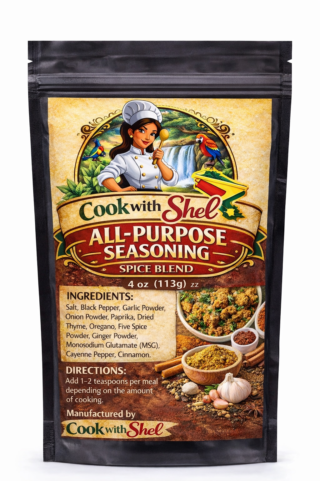 Cook with Shel All-Purpose Seasoning